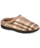 Mens Plaid Hoodback Slipper BEIGE KHAKI XL