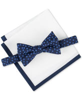 Tommy Hilfiger Men's Floral Bow Tie & Pocket Square Set - Navy