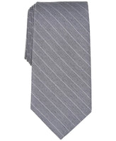 Michael Kors Mens Horn Stripe Tie Charcoal ONE SIZE