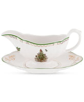 Spode Christmas Tree Sauce Boat & Stand