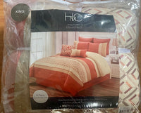 Riverbrook Home 8-Piece Comforter Set, King, Janna - Orange 8-Piece Comforter Set, King, Janna - Orange