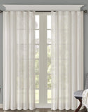 Madison Park Harper Sheer Window Curtain, 42" x 84",White New