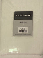 Madison Park Harper Sheer Window Curtain, 42" x 84",White New