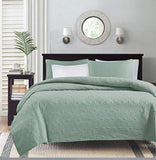 Madison Park Twin XL Reversible Coverlet Set In Seafoam