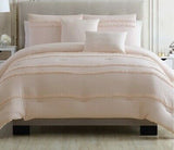 HALLMART COLLECTIBLES 4-PC BLUSH PINK ODESSA TWIN/TWIN XL COMFORTER SET