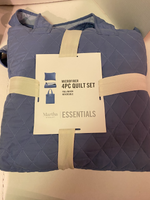 Martha Stewart Essentials 4-Pc. Quilt and Tote Bag Set