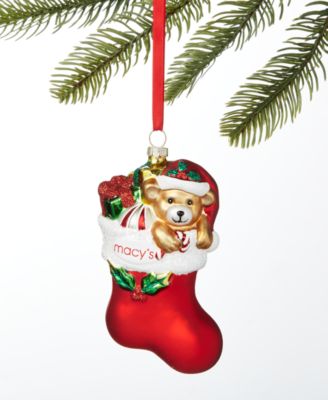 HOLIDAY LANE CHRISTMAS STOCKING ORNAMENT