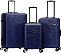 Rockland Skyline Hardside Spinner Wheel Luggage Set, Blue/purple, 3-Piece (20/24/28)