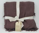 Ink +Ivy Ruched Throw Purple 50x60