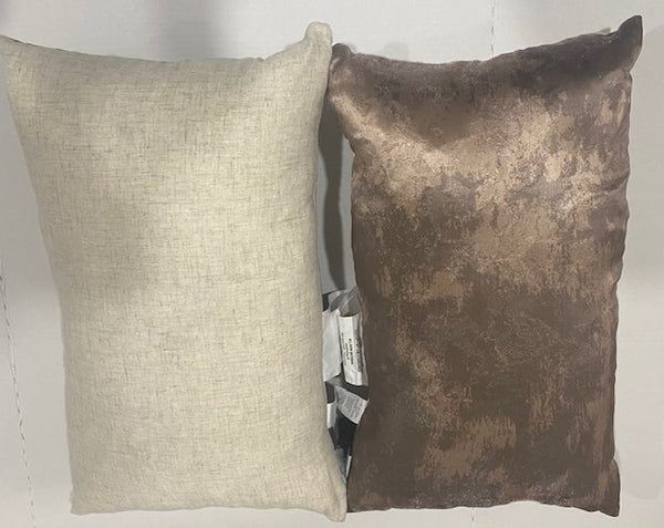 Sunham Jacquard Brown 14" x 22" Decorative Pillow